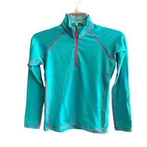Patagonia M kids turquoise heavyweight long sleeve baselayer